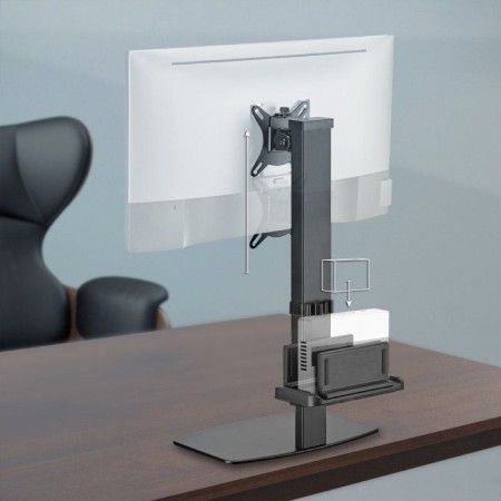 Soporte de Sobremesa para Monitor,TV y MiniPC Aisens DT32TSR-165/ Giratorio/ Inclinable/ hasta 8kg