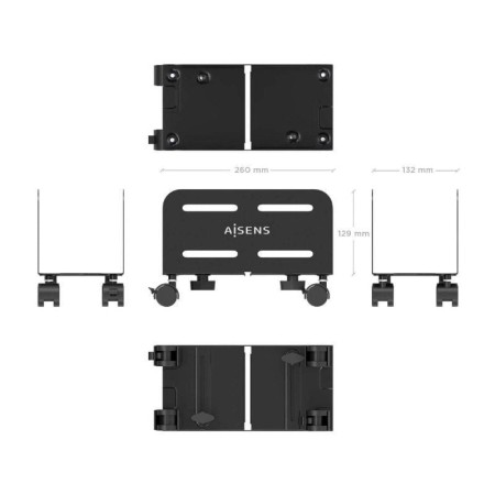 Soporte CPU con Ruedas para PC Aisens MPC06-207 para PC/ hasta 10kg