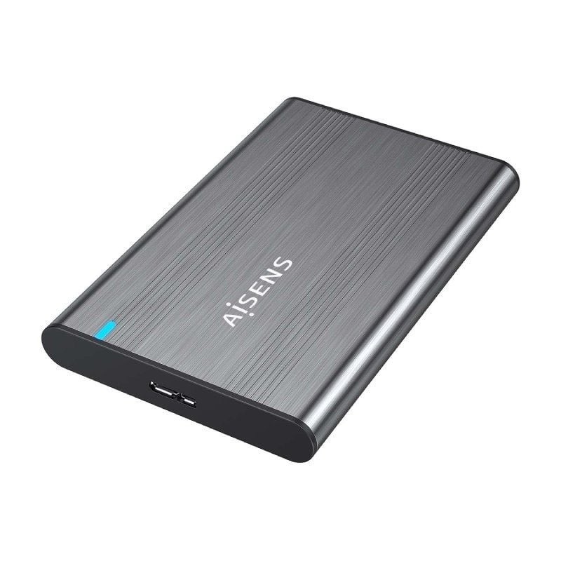 Caja Externa para Disco Duro de 2.5″ Aisens ASE-2526GR/ USB 3.1/ Sin tornillos