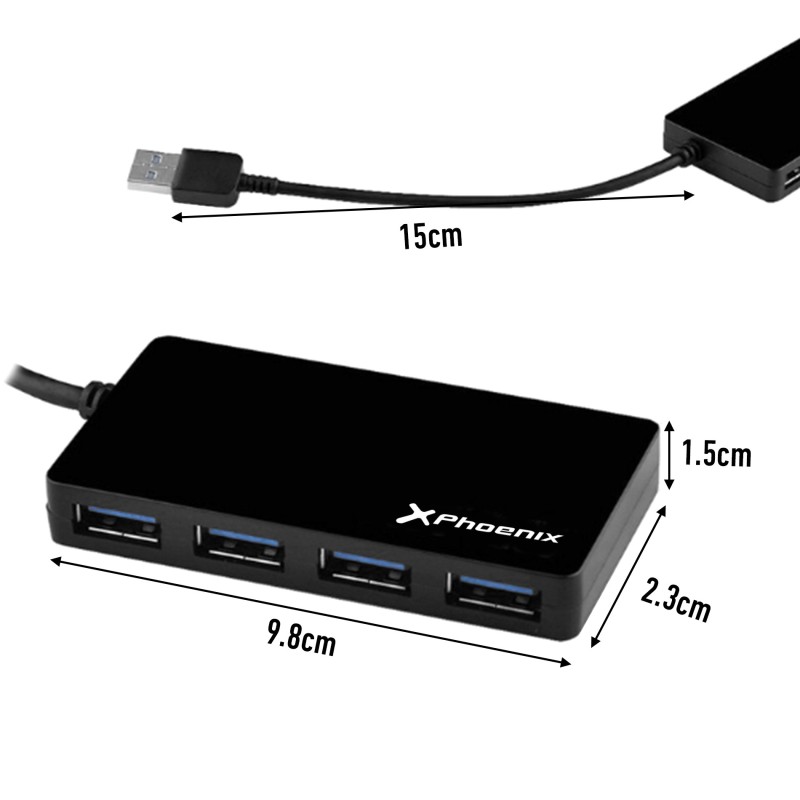 Hub phoenix usb 4 puertos usb 3.0 portatil