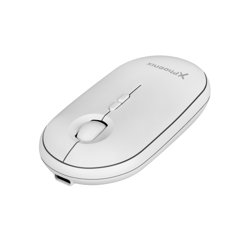 Phoenix rebble ratón inalambrico bluetooth y 2.4 ghz hasta 3 dispositivos con receptor usb clic silencioso para portátil noteboo