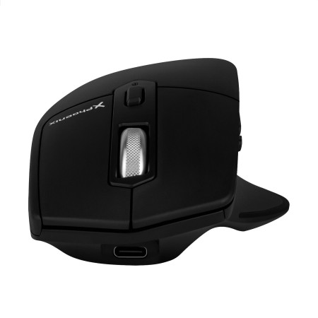 Ratón inalambrico bluetooth phoenix ergo m2 ergonomico multidispositivo y batería recargable click silenciosos