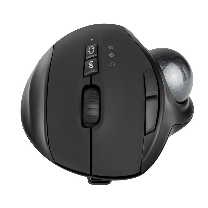 Ratón inalambrico phoenix ergo t1 ergonomico trackball batería recargable multidispositivo