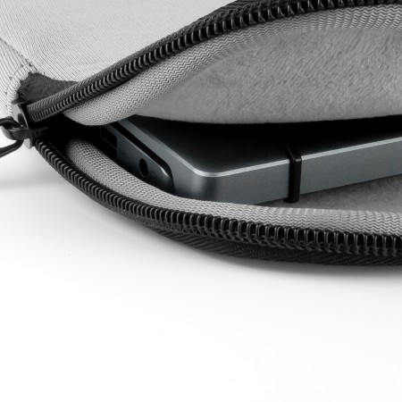 Funda de neopreno phoenix para tablet o portátil 14 pulgadas interior terciopelo gris
