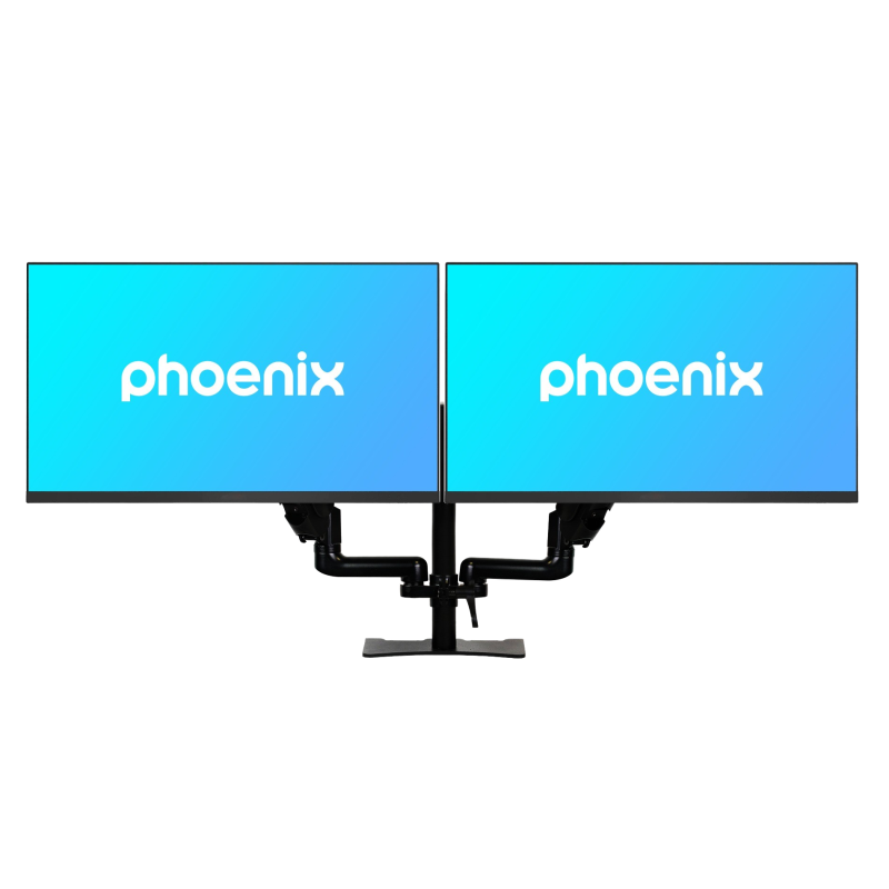 Brazo phoenix articulado soporte doble monitor ajustable 27 pulgadas vesa 75 x 75 - 100 x 100