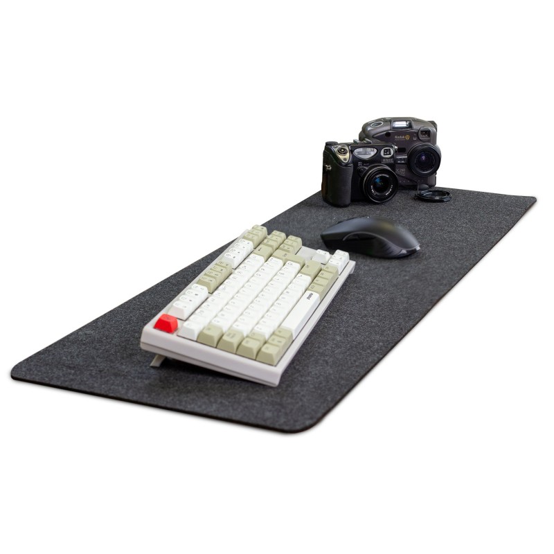 Phoenix sizigia alfombrilla premium de fieltro para escritorio gris oscuro xl