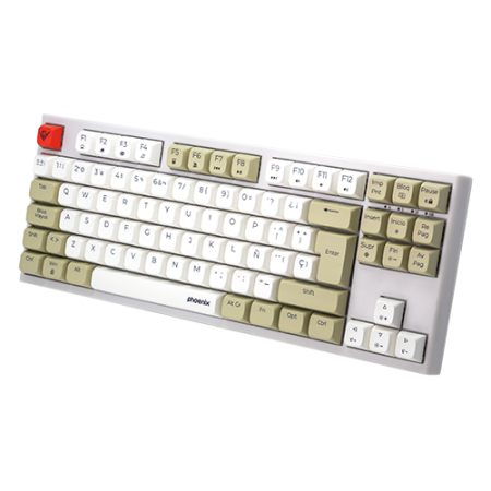 Teclado gaming royal pbt mecanico blanco