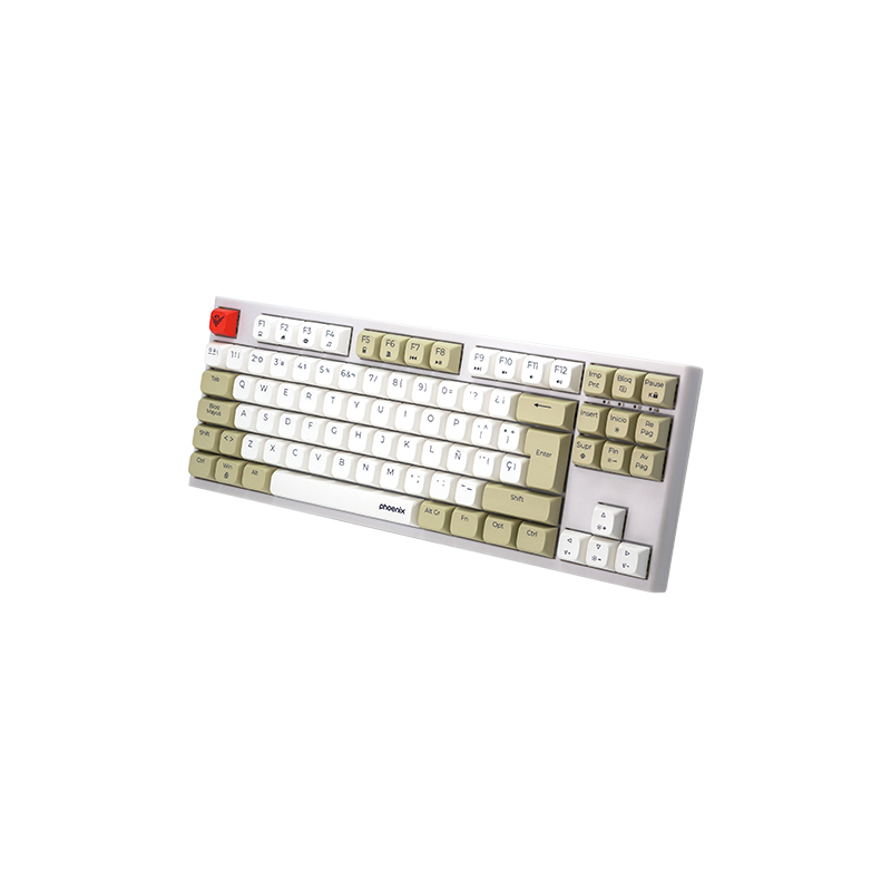 Teclado gaming royal pbt mecanico blanco