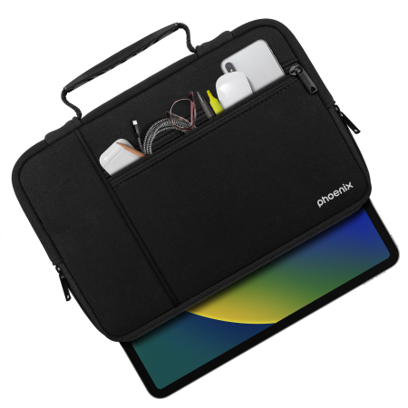Maletin funda phoenix de neopreno para tablet o portátil 11 pulgadas negra