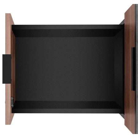 Cajonera phoenix artisan combinación negro y madera nogal