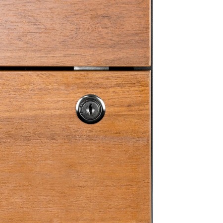 Cajonera phoenix artisan combinación negro y madera nogal