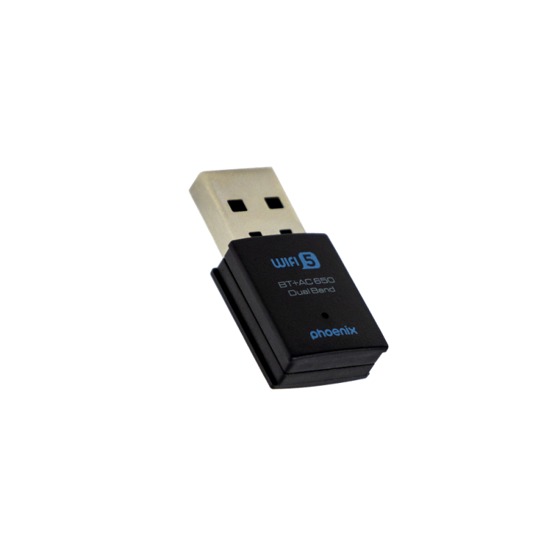 Nano adaptador phoenix receptor de red wifi bluetooth 2 en 1 650mbps dual band