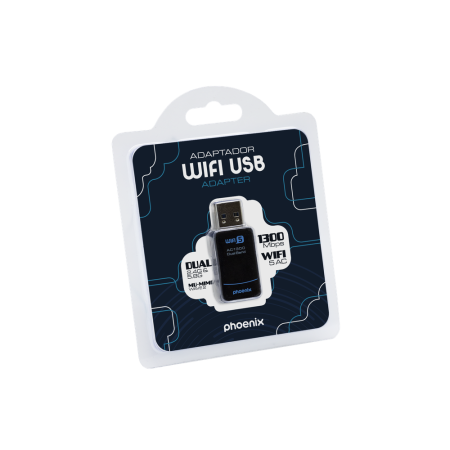Phoenix nano adaptador usb receptor red inalámbrico 1300mbps dual band