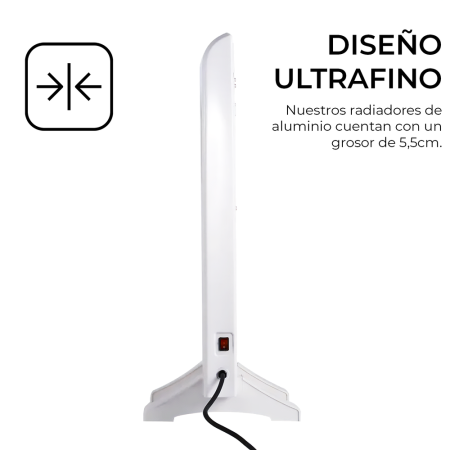 Yoevu - radiador eléctrico bajo consumo - 10 elementos - 1500 w - temporizador - programable - mando a distancia - pantalla lcd 