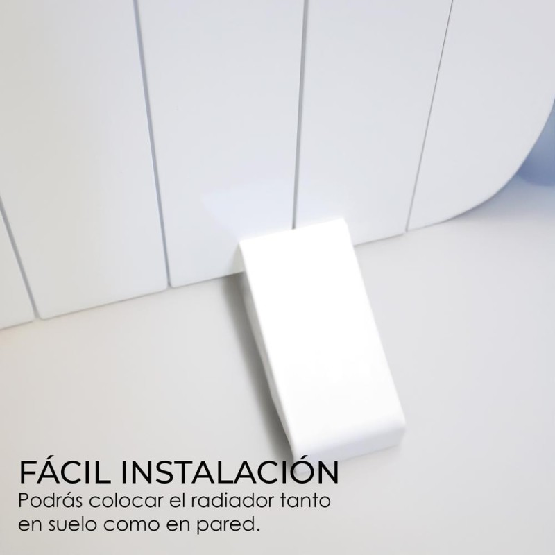Yoevu - radiador eléctrico bajo consumo - 10 elementos - 1500 w - temporizador - programable - mando a distancia - pantalla lcd 