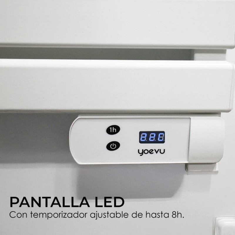 Yoevu - radiador toallero eléctrico bajo consumo 500w ip24 blanco