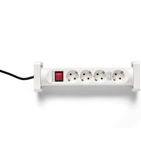Regleta con interruptor Salicru SAFE 4S/ 4 Tomas de corriente/ Cable 1.4m/ Blanca