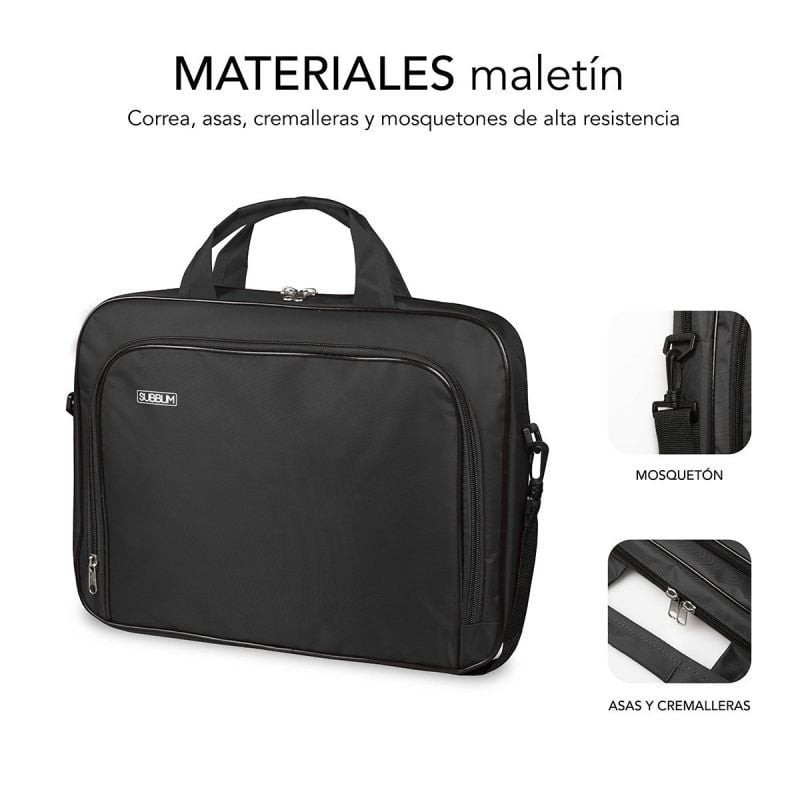 Maletin subblim oxford para portatil 11 pulgadas - 12.5 pulgadas negro