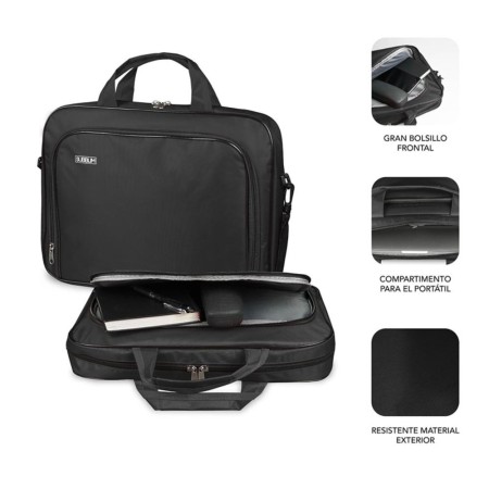 Maletin subblim oxford para portatil 13.3 pulgadas - 14 pulgadas negro