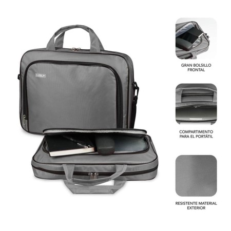 Maletin subblim oxford para portatil 13.3 pulgadas - 14 pulgadas gris