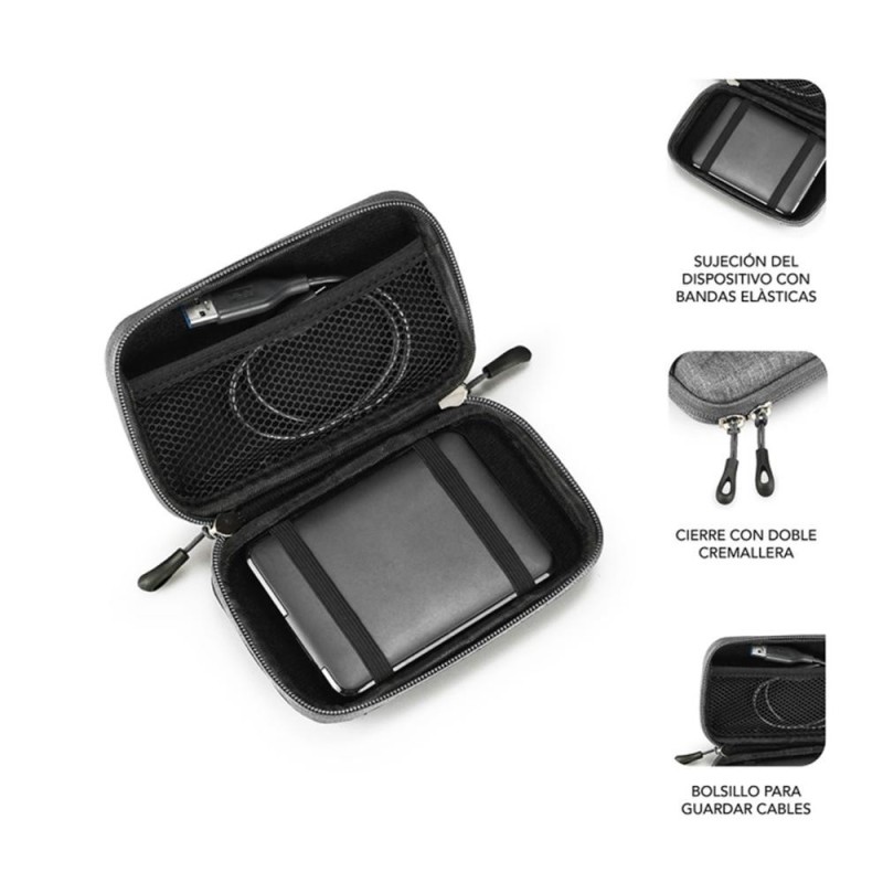 Funda subblim hdd business case para disco duro 2.5 pulgadas gris