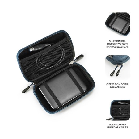 Funda subblim hdd business case para disco duro 2.5 pulgadas azul oscuro