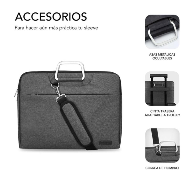 Funda subblim business laptop sleeve para portatil 15.6 pulgadas gris