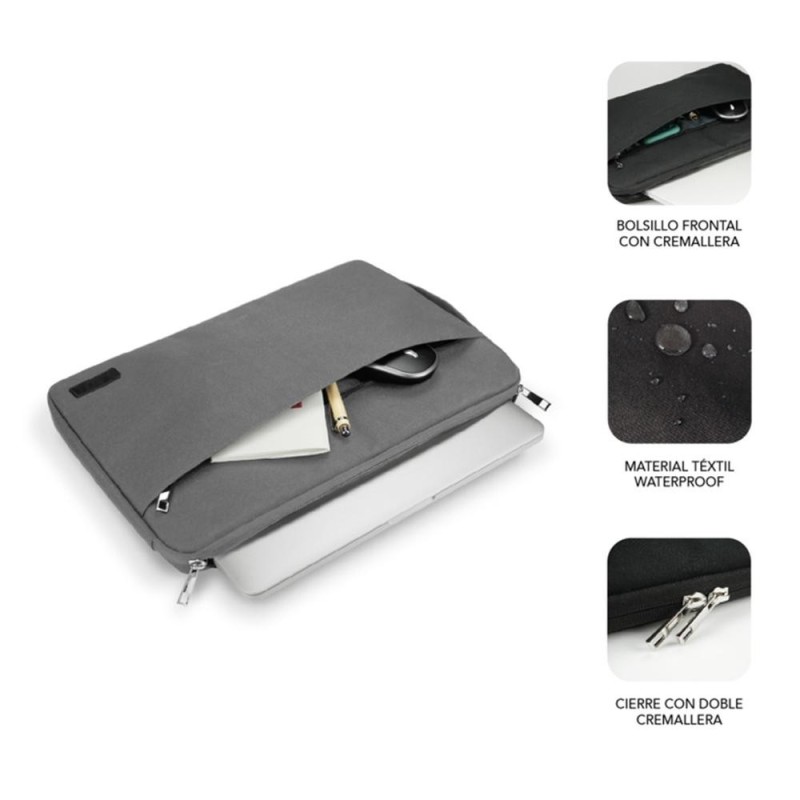 Funda subblim urban laptop sleeve para portatil 13.3 pulgadas - 14 pulgadas gris