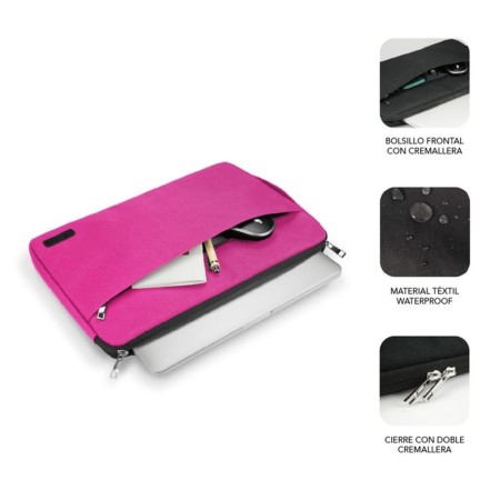 Funda subblim urban laptop sleeve para portatil 13.3 pulgadas - 14 pulgadas rosa