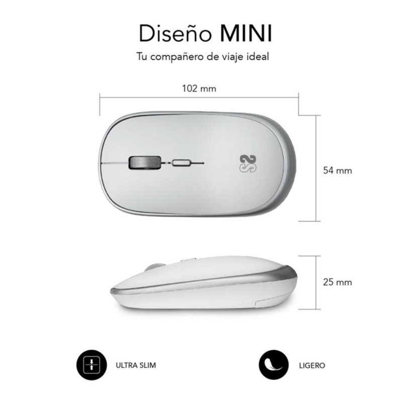 Raton inalambrico subblim submo - rfm0001 plata