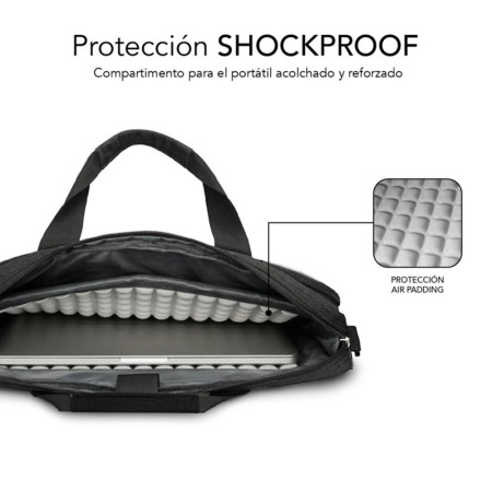 Maletin subblim air padding para portatil 13.3 pulgadas - 14 pulgadas dark grey