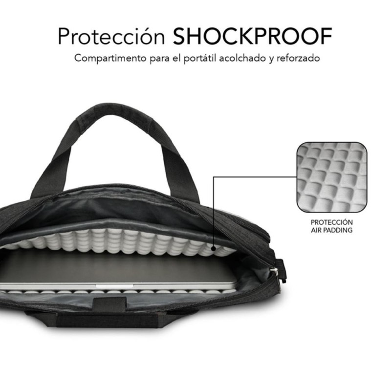 Maletin subblim air padding para portatil 13.3 pulgadas - 14 pulgadas dark grey