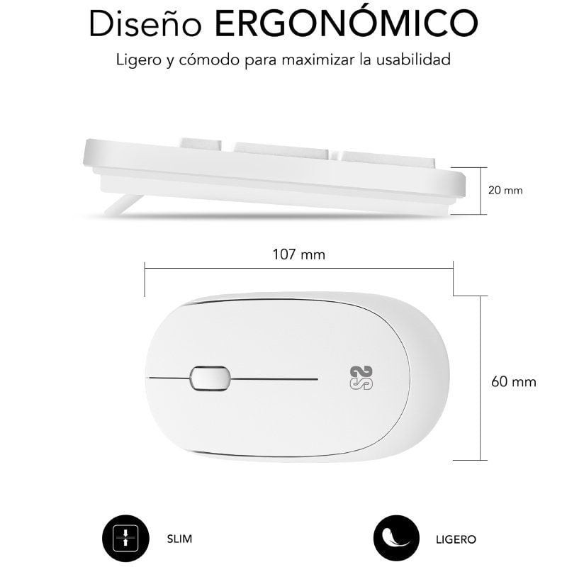 Teclado + raton subblim subkbc - cssw11 inalambrico