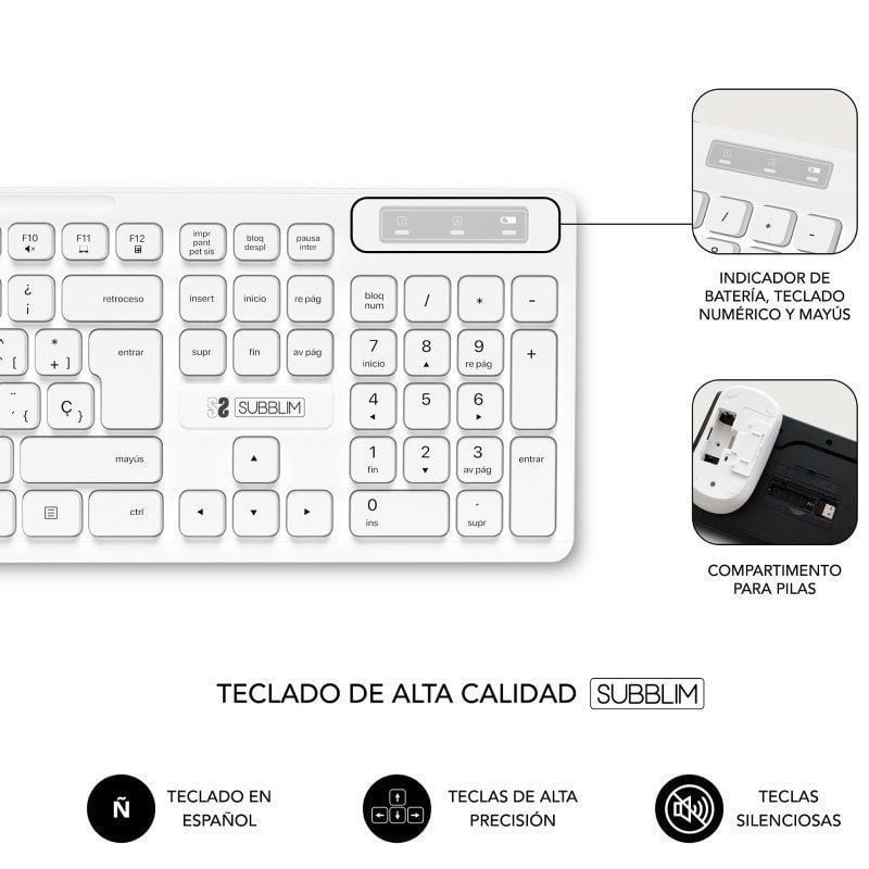Teclado + raton subblim subkbc - cssw11 inalambrico