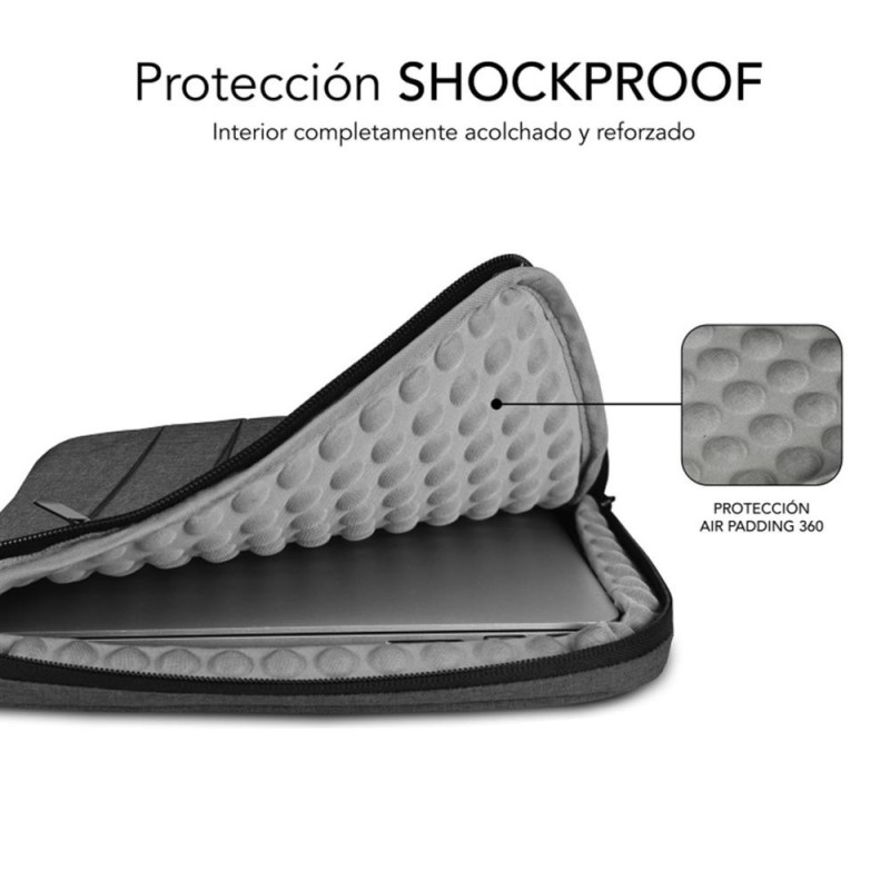 Funda subblim air padding 360 sleeve para portatil 15.6 pulgadas dark grey