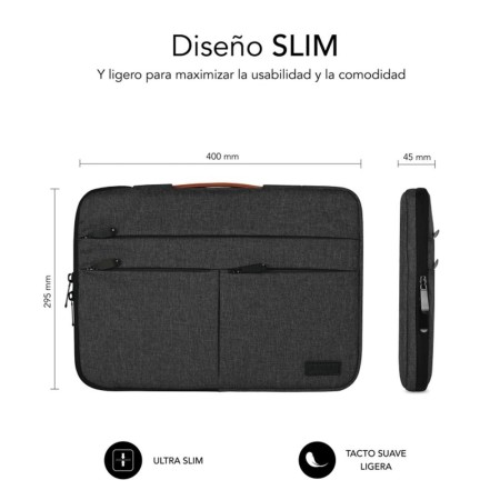 Funda subblim air padding 360 sleeve para portatil 15.6 pulgadas dark grey