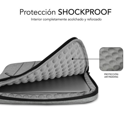 Funda subblim air padding 360 sleeve para portatil 15.6 pulgadas gris