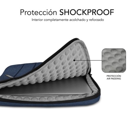 Funda subblim air padding 360 sleeve para portatil 15.6 pulgadas azul