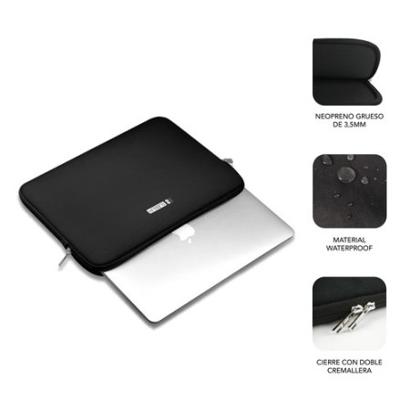 Funda subblim business laptop sleeve neoprene v2 para portatil 14 pulgadas negra