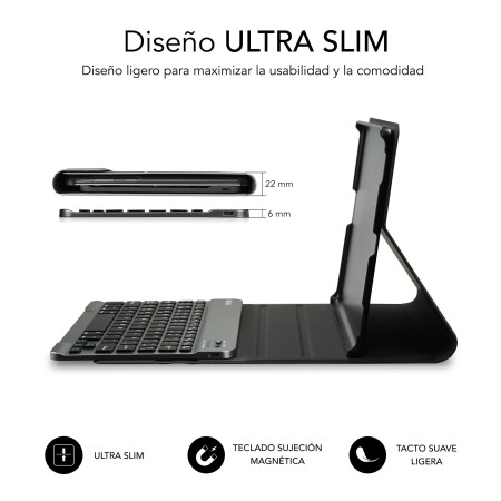 Funda + teclado subblim keytab pro para tablet samsung a9+ 11 pulgadas