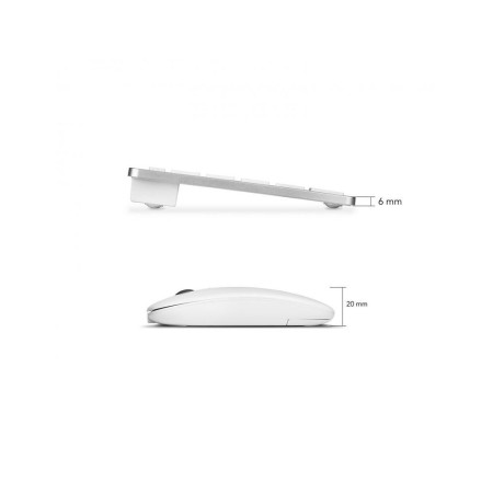 Teclado + raton subblim combo plata portugues
