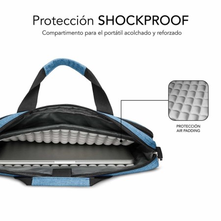 Maletin subblim air padding para portatil 15.6 pulgadas azul