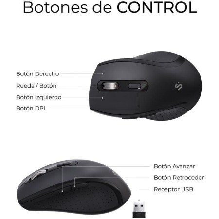 Teclado y Ratón Inalámbrico Subblim Combo Dual Office Prowave/ Negro