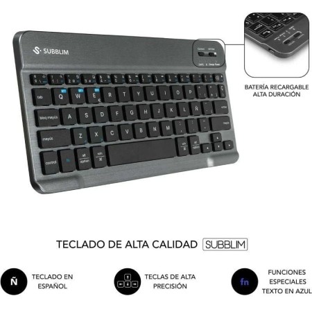 Funda con Teclado Subblim Keytab Pro BT Lenovo Idea Tab 11″ 2025/ Negra