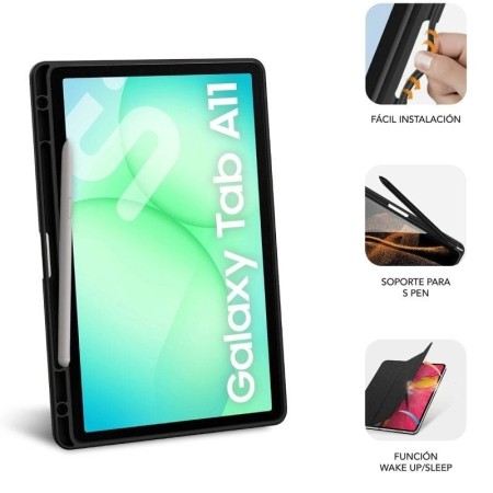 Funda Subblim Clear Shock Case para Samsung A11 8.7″/ Negra
