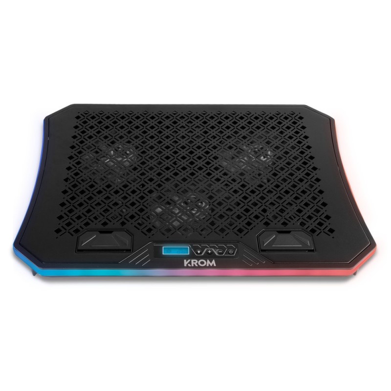 Soporte Refrigerante Krom Kooler para Portátiles hasta 19″/ Iluminación LED