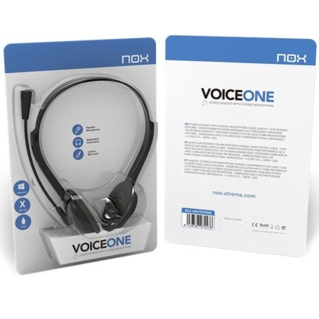 Auricular estereo nox voice one microfono 2x jack