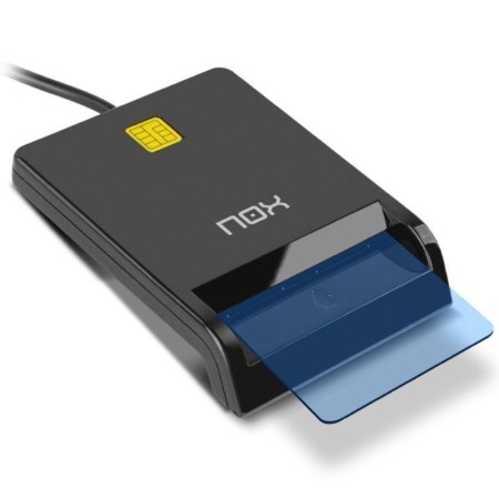 Lector de DNI y Tarjetas Nox Card ID/ USB 2.0/ Negro