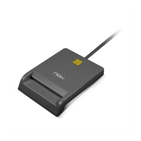 Lector de DNI y Tarjetas Nox Card ID/ USB 2.0/ Negro