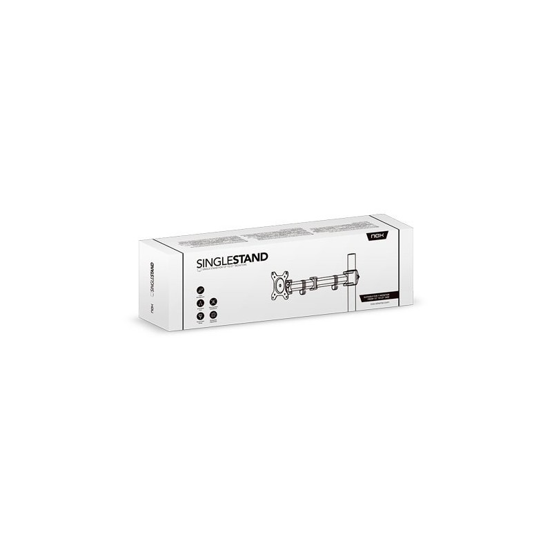 Soporte de mesa nox single para monitor 13 pulgadas - 17 pulgadas carga maxima 8kg vesa 100 x 100